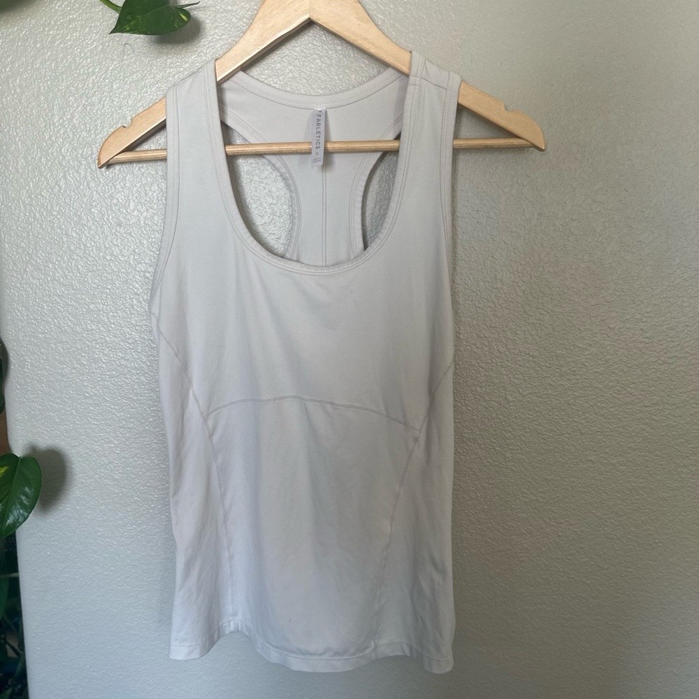 Fabletics Light Beige Racerback Tank